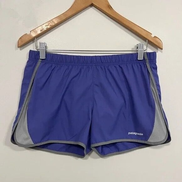 Patagonia Pants - Patagonia women’s size Small  Strider Running Shorts Lined 3.5” Purple/Grey